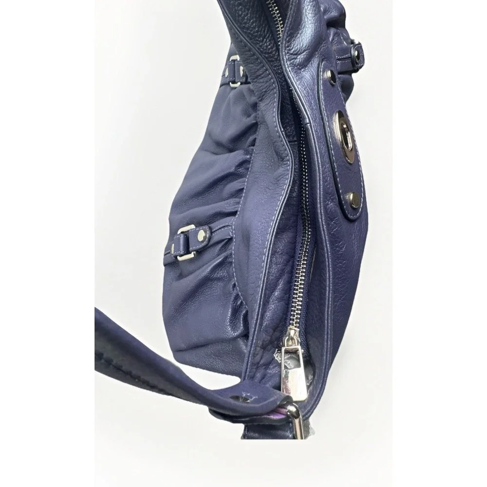 Karla Hanson Purple Hobo Shoulder Bag Vegan Leather Slouch Purse‎ Handbag